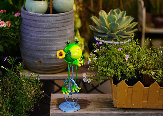 Frog Unicycle Metal Interior Decoration Outdoor Garden Decorations